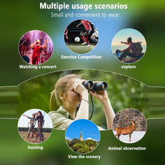 Digital Binoculars with Camera & Video Recording 10x Zoom High Clear CMOS Night Vision Portable Camera Binoculars for Adults