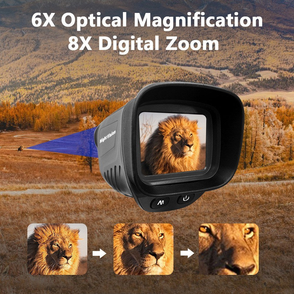 Night Vision Monocular 2.5K Video 40MP Photo 8X Zoom Infrared Monocular 350m Range Compact Digital Night Vision Telescope IR Monocular Scope Camera
