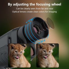 Night Vision Monocular 2.5K Video 40MP Photo 8X Zoom Infrared Monocular 350m Range Compact Digital Night Vision Telescope IR Monocular Scope Camera