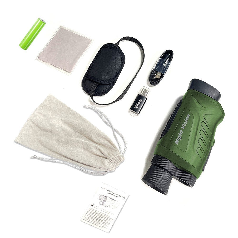 Night Vision Monocular 2.5K Video 40MP Photo 8X Zoom Infrared Monocular 350m Range Compact Digital Night Vision Telescope IR Monocular Scope Camera