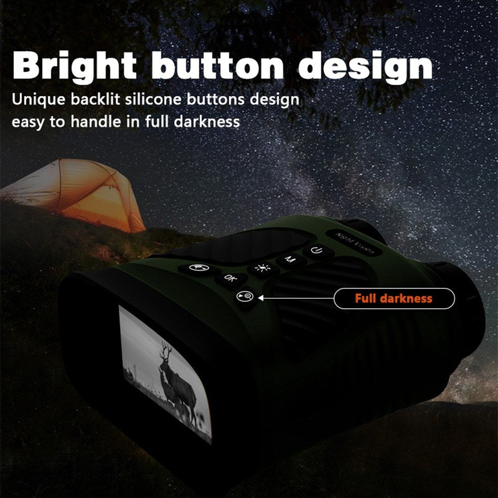 Binoculars Camera Infrared Night Vision 2.5K 10X Optical Zoom 3'' IPS Screen Infrared Illuminator Digital Zoom for Hunting Camping Digital Binoculars
