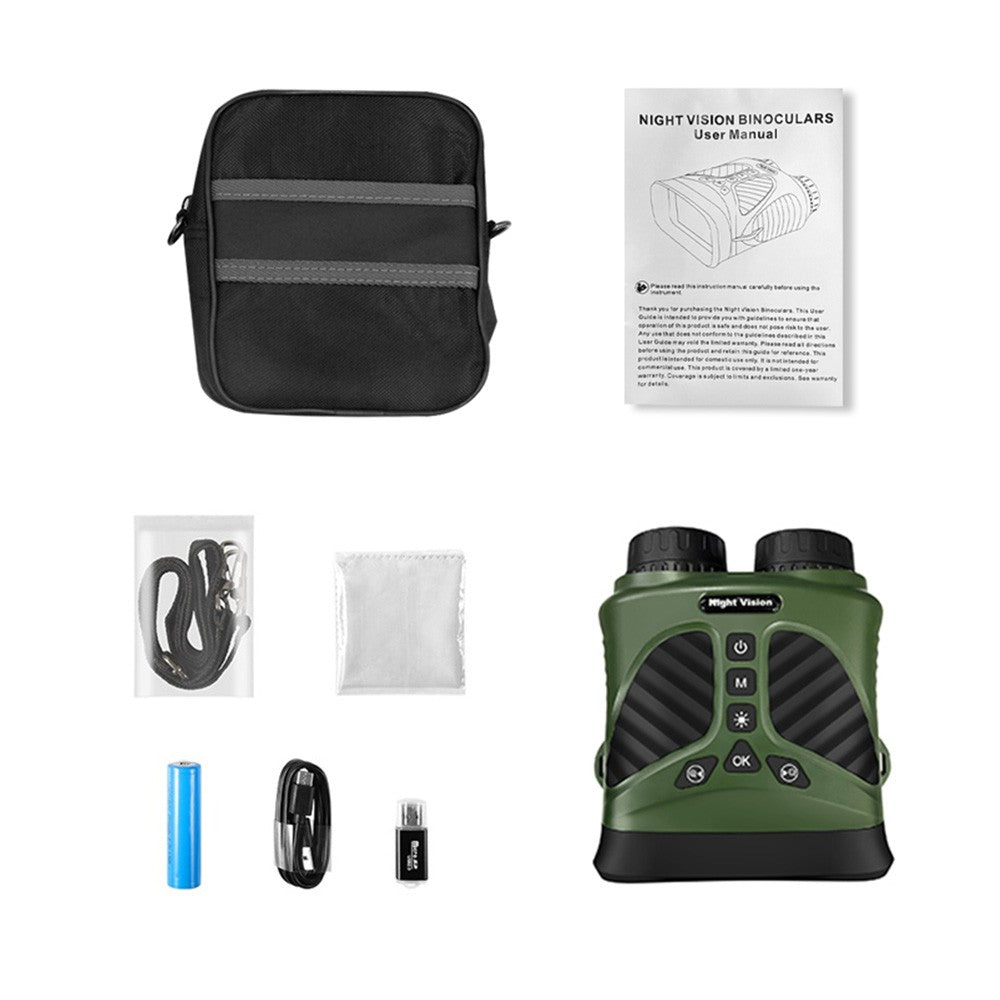 Binoculars Camera Infrared Night Vision 2.5K 10X Optical Zoom 3'' IPS Screen Infrared Illuminator Digital Zoom for Hunting Camping Digital Binoculars