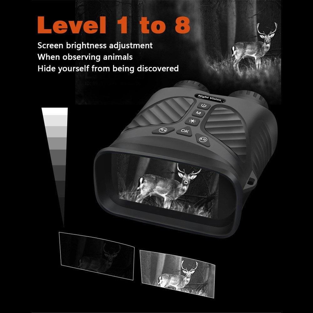 Binoculars Camera Infrared Night Vision 2.5K 10X Optical Zoom 3'' IPS Screen Infrared Illuminator Digital Zoom for Hunting Camping Digital Binoculars