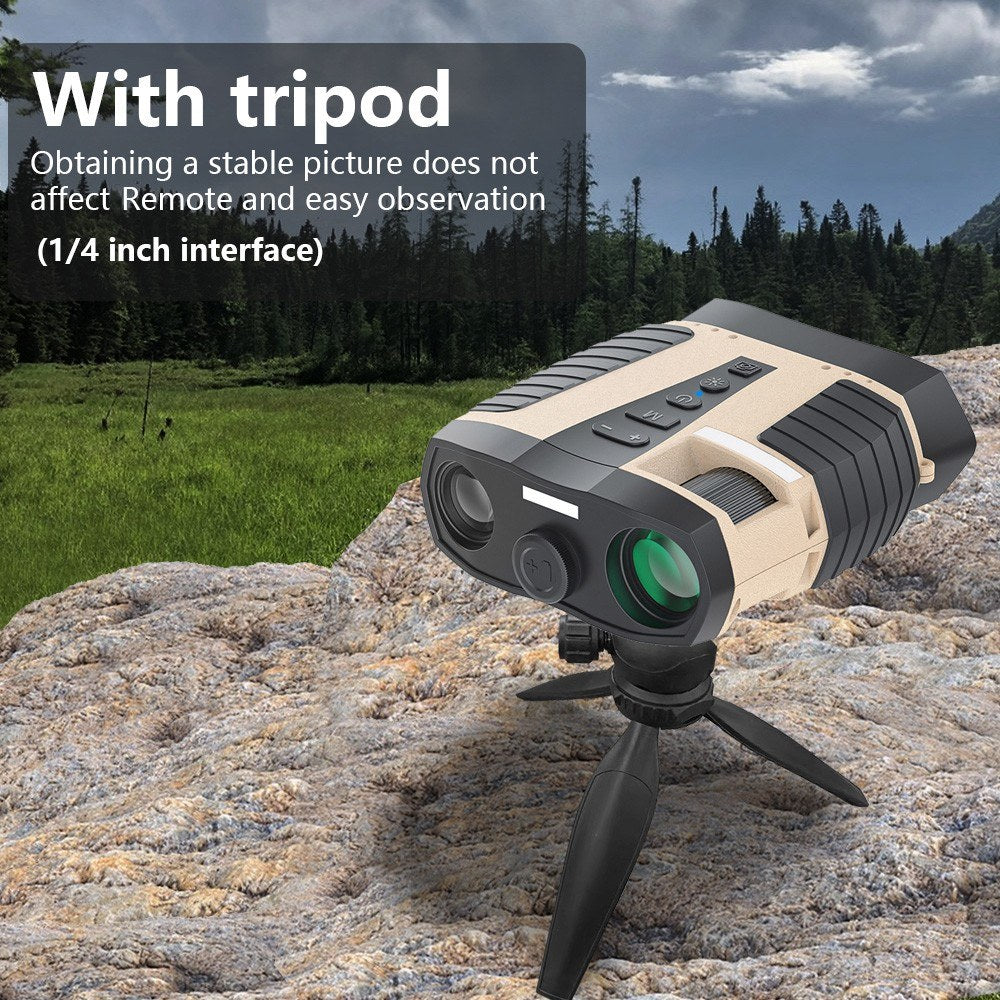 Binoculars with Camera Night Vision Scope 4X Optical Zoom 8X Digital 3" LCD Screen 2.5K Video 3W IR Waterproof IP65 for Hunting Outdoor Telescope