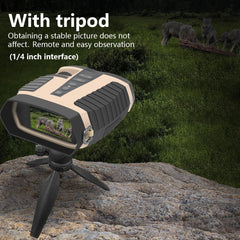 Binoculars with Camera Night Vision Scope 4X Optical Zoom 8X Digital 3" LCD Screen 2.5K Video 3W IR Waterproof IP65 for Hunting Outdoor Telescope