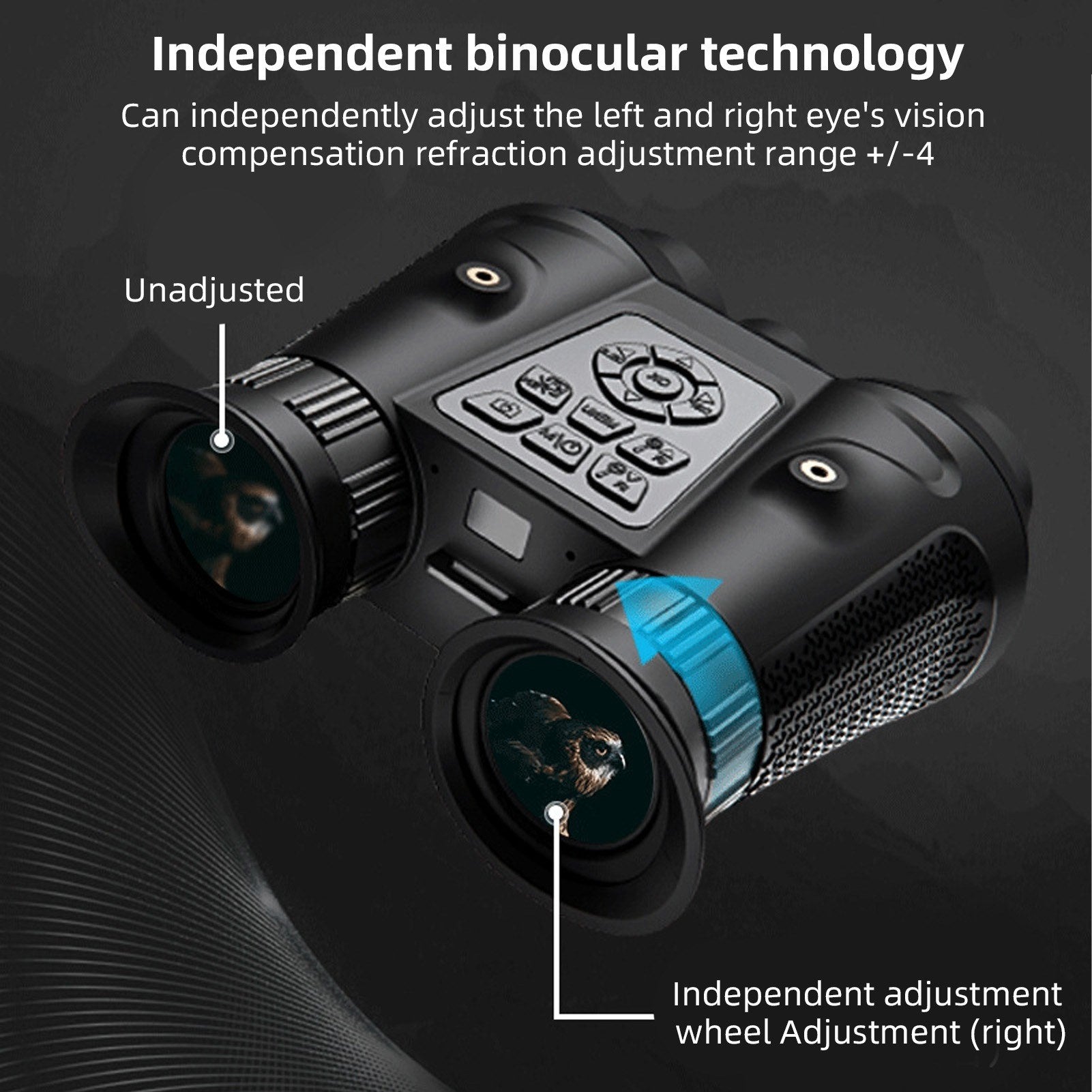 Head Mounted Night Vision Goggles 3D VR Digital Infrared Night Vision Binoculars 8064x3024 Photo & 3840x1080 Video Resolutions 150m Night Vision Built-in 100-Inch TV Equivalent Giant Screen 3W 850nm Infrared Spotlight & 7 Brightness Levels