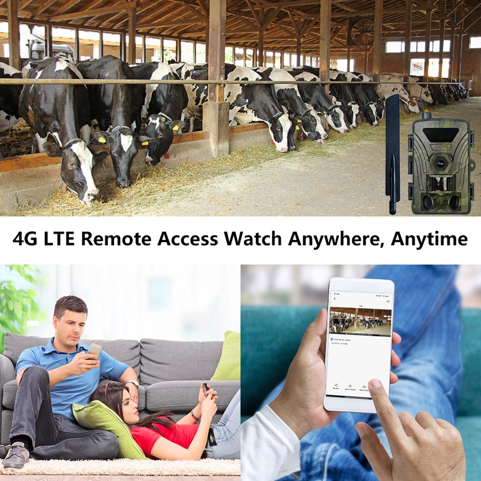 4G Trail Camera 4K Hunting Camera with SIM Card 60MP Photos Fast Trigger Wildlife Camera Infrared Camera Night Vision Camera