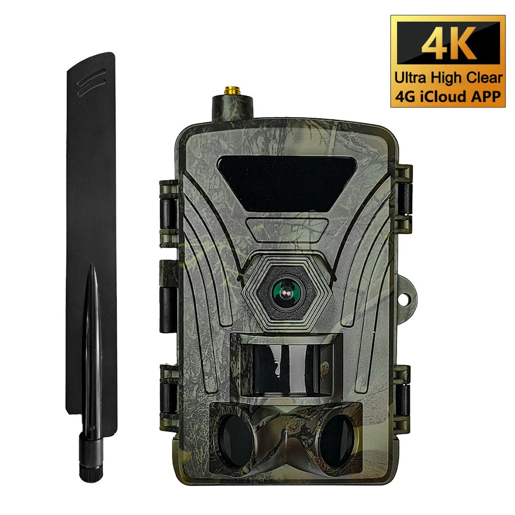 4G Trail Camera 4K Hunting Camera with SIM Card 60MP Photos Fast Trigger Wildlife Camera Infrared Camera Night Vision Camera