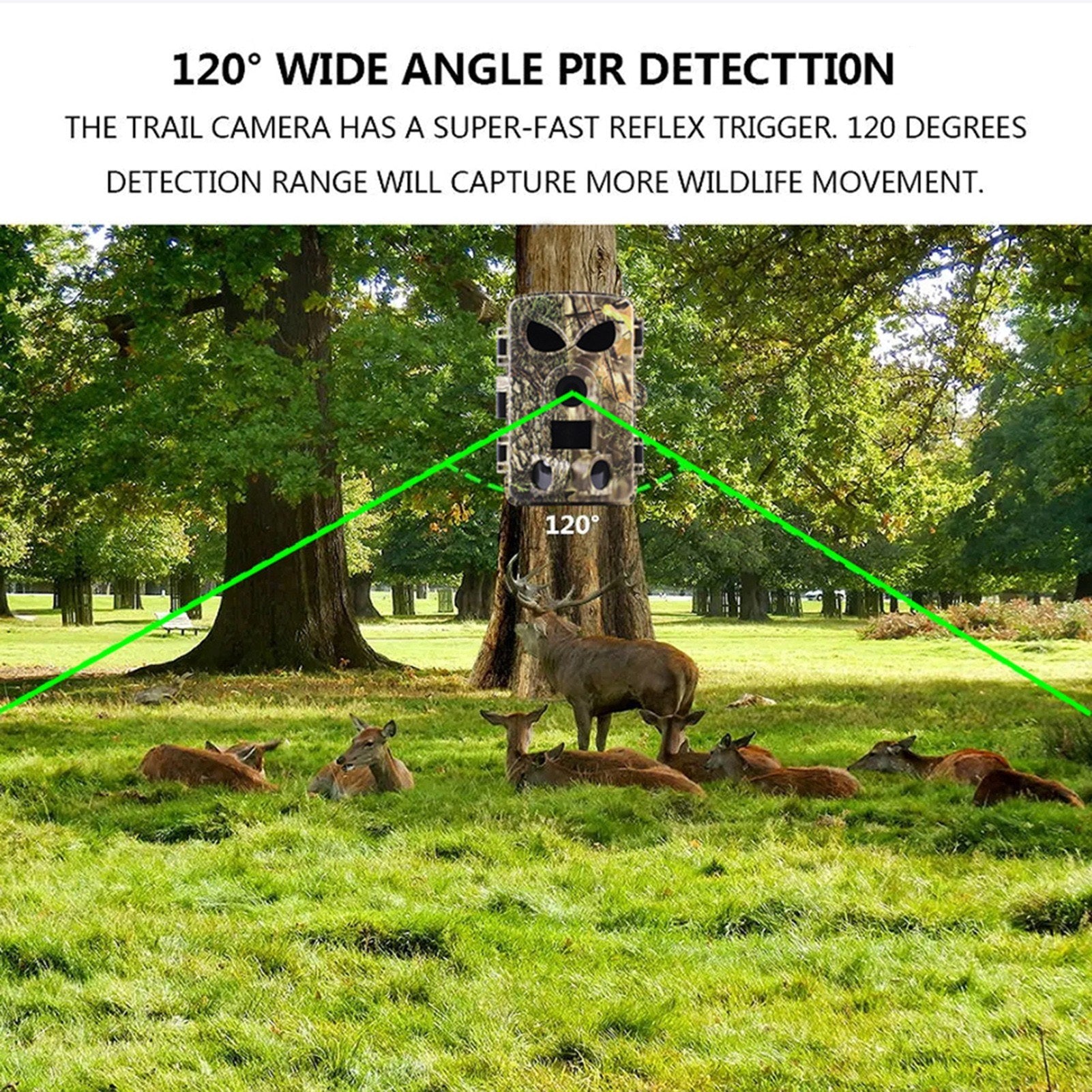 Trail Camera 8K Wildlife Camera with BT GPS WiFi APP Night Vision Camera Waterproof 60MP Photos Fast Trigger Hunting Camera