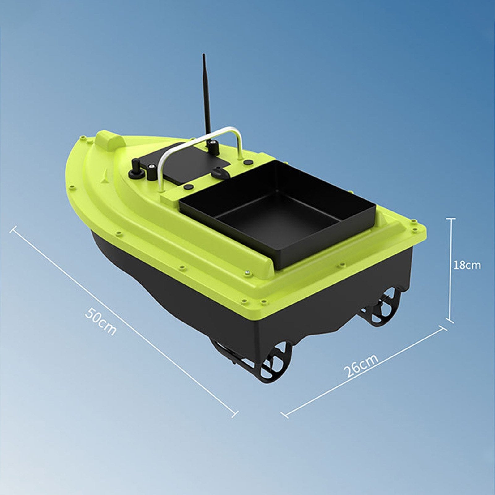 500m Remote Control Wireless Remote Control Fishing Bait Boat Waterproof Fishing Feeder Device with Sonar Sensor 18000mAh Battery Capacity