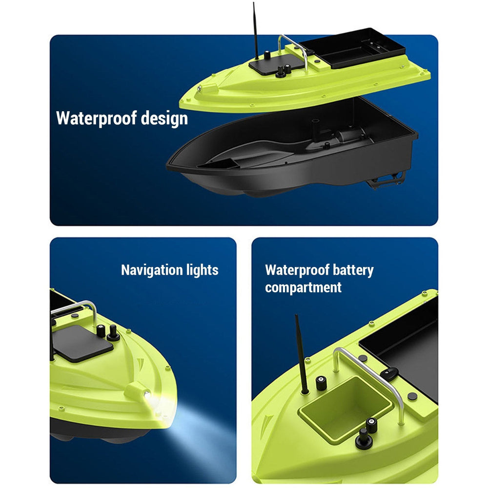500m Remote Control Wireless Remote Control Fishing Bait Boat Waterproof Fishing Feeder Device with Sonar Sensor 18000mAh Battery Capacity