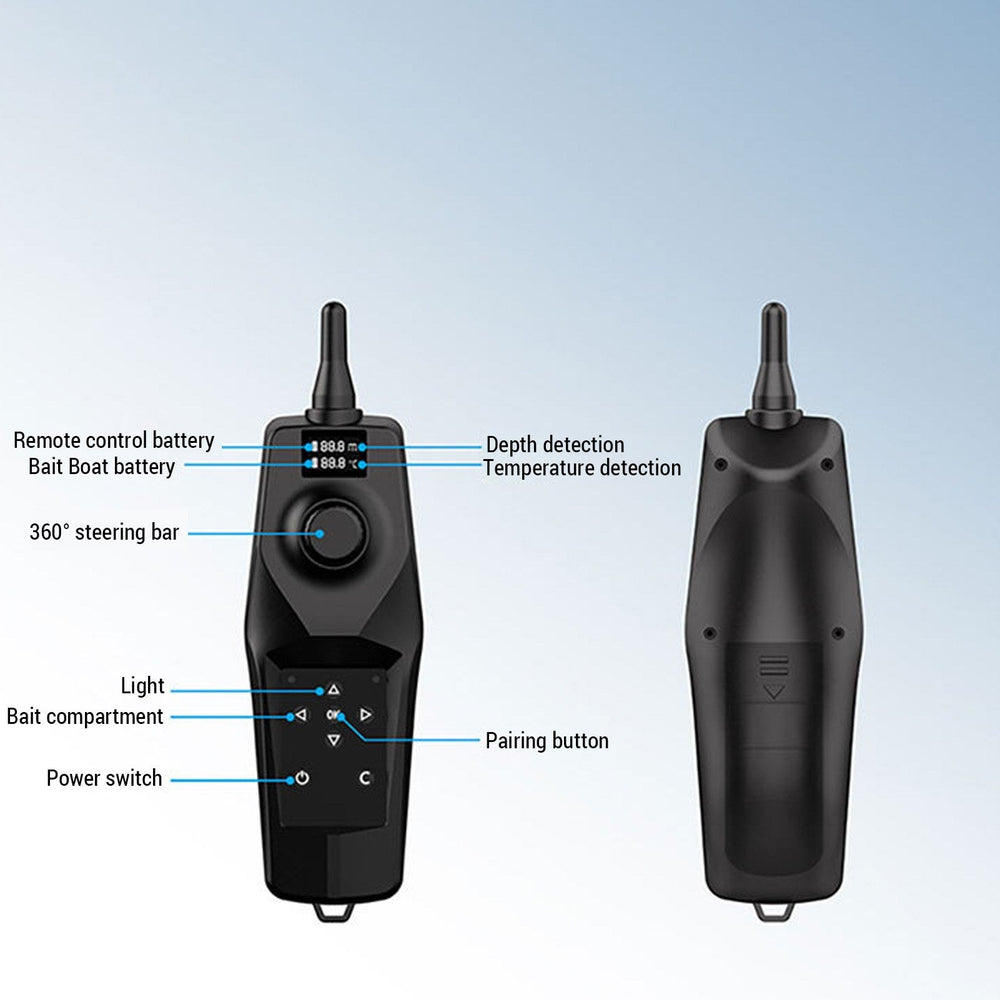 500m Remote Control Wireless Remote Control Fishing Bait Boat Waterproof Fishing Feeder Device with Sonar Sensor 18000mAh Battery Capacity