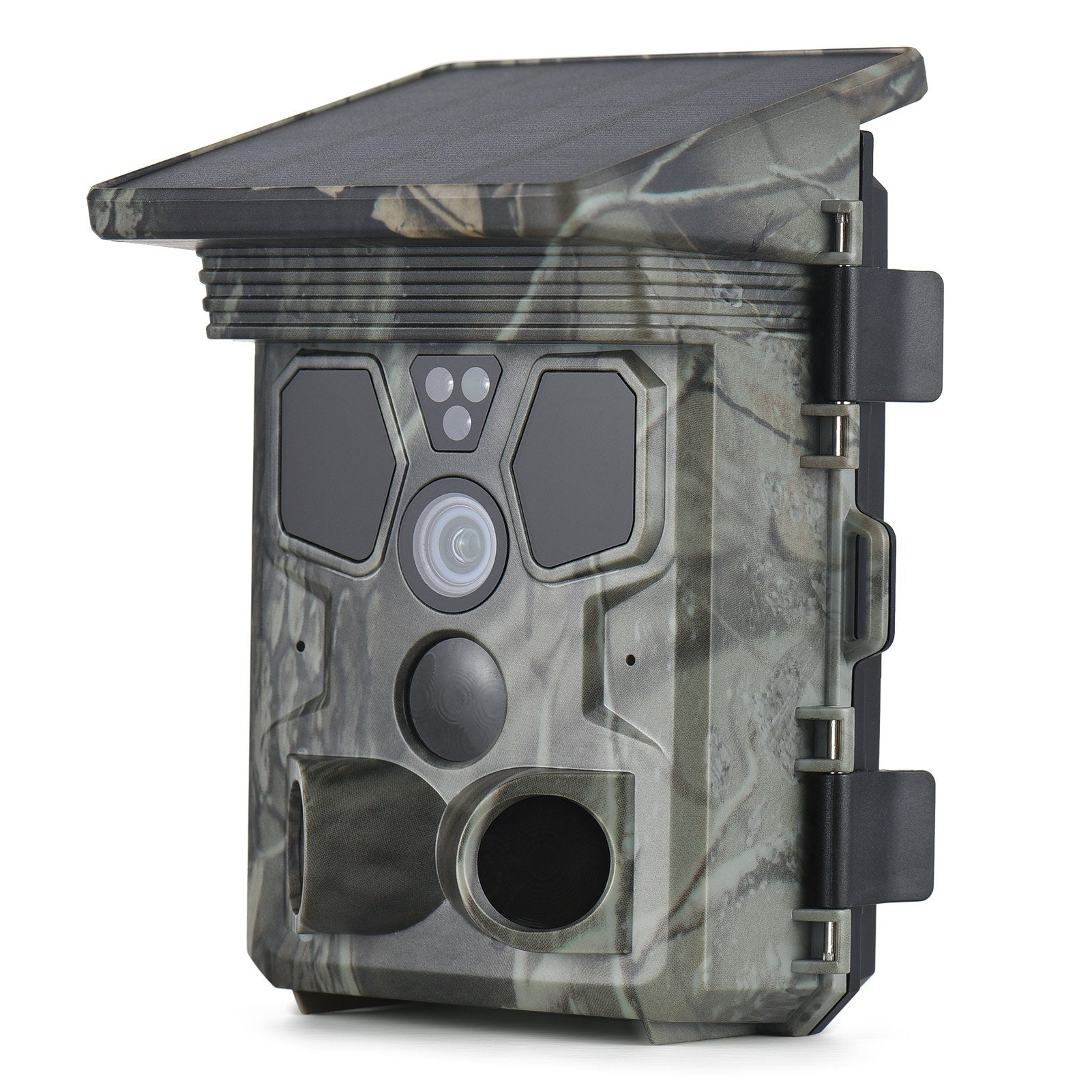 4K 50MP Solar Trail Camera 120° Detection Angle Game Camera Night Vision IP65 Waterproof Hunting Camera for Wildlife Monitoring