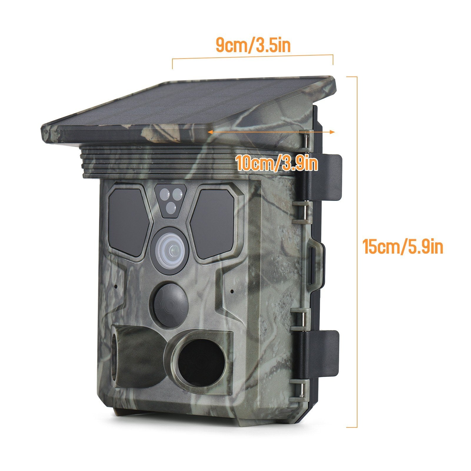 4K 50MP Solar Trail Camera 120° Detection Angle Game Camera Night Vision IP65 Waterproof Hunting Camera for Wildlife Monitoring
