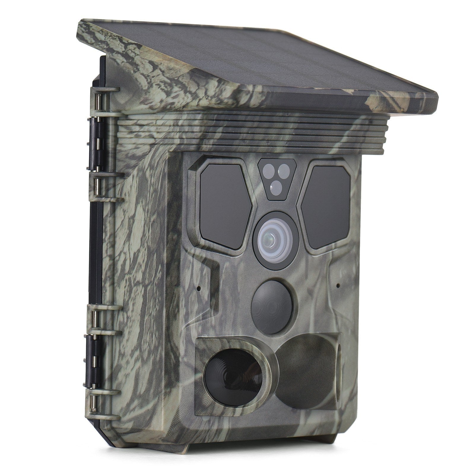4K 50MP Solar Trail Camera 120° Detection Angle Game Camera Night Vision IP65 Waterproof Hunting Camera for Wildlife Monitoring