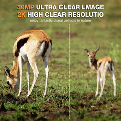 4G LTE Trail Camera Live-Streaming 2K 30MP Night Vision 0.3s Trigger Time 120° Wide Sensor Hunting Camera