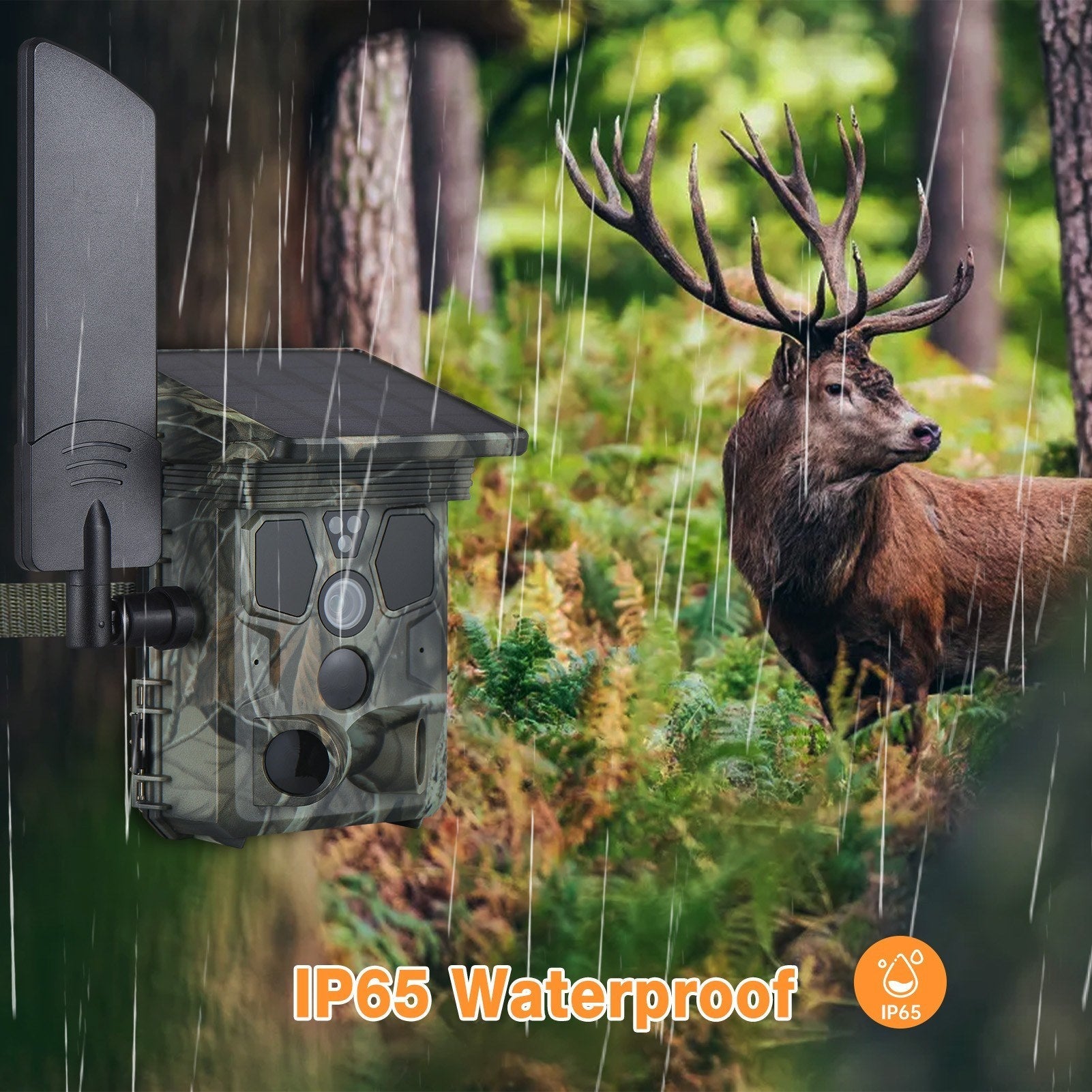 4G LTE Trail Camera Live-Streaming 2K 30MP Night Vision 0.3s Trigger Time 120° Wide Sensor Hunting Camera