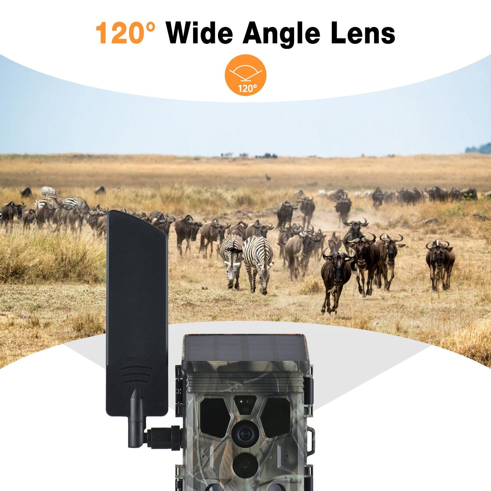 4G LTE Trail Camera Live-Streaming 2K 30MP Night Vision 0.3s Trigger Time 120° Wide Sensor Hunting Camera
