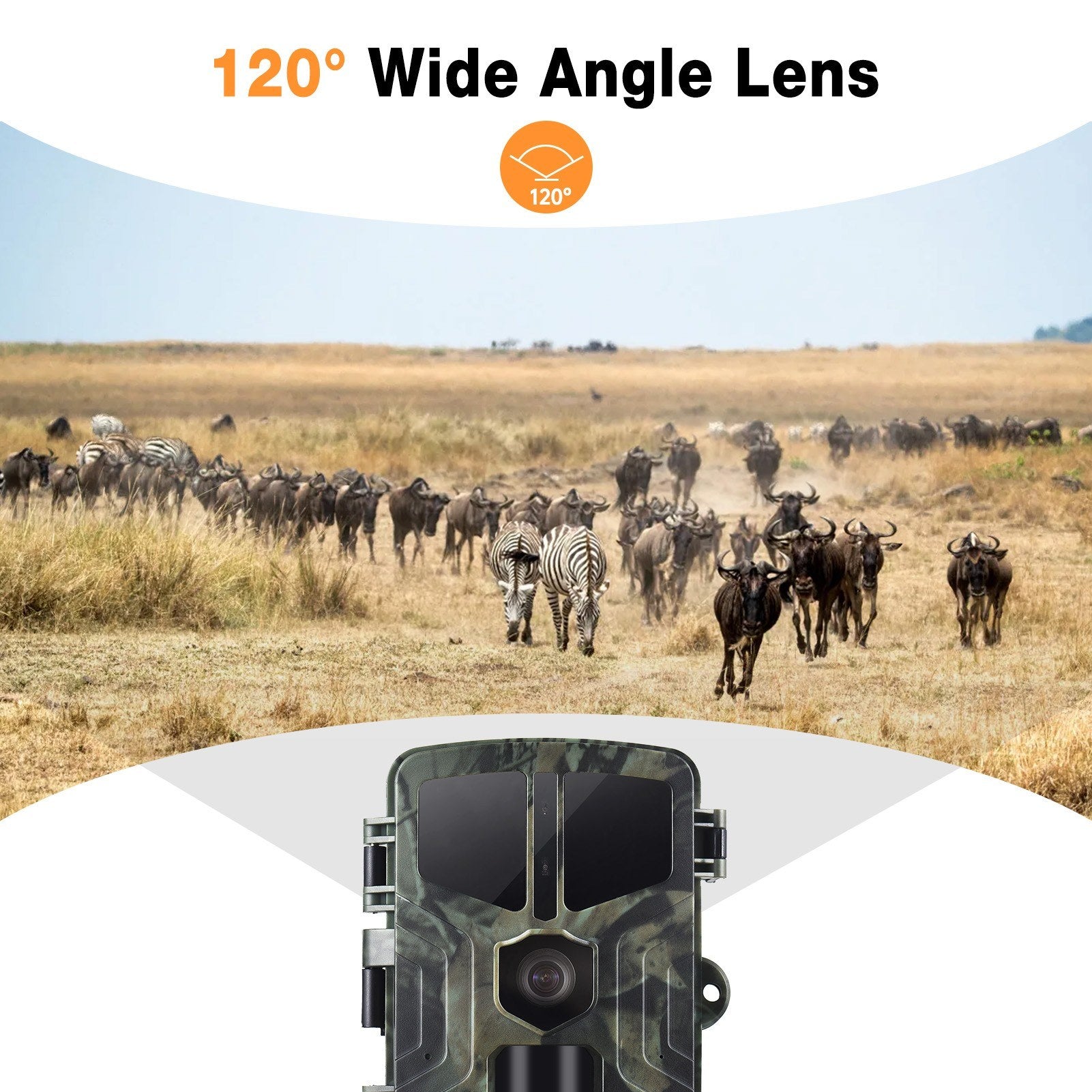 4K 50MP Trail Camera Night Vision Motion Activated Game Camera IP65 Waterproof Hunting Camera