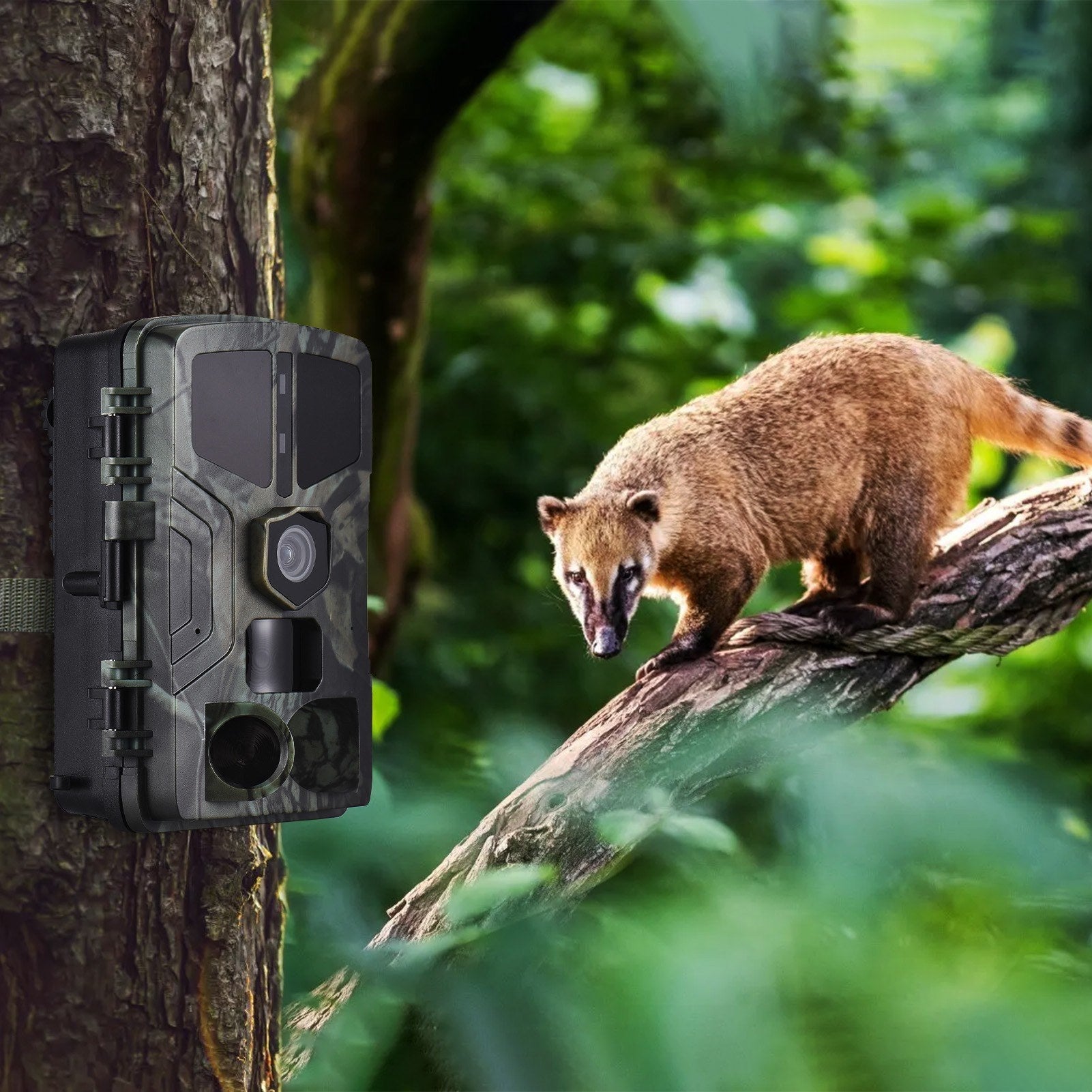 4K 50MP Trail Camera Night Vision Motion Activated Game Camera IP65 Waterproof Hunting Camera