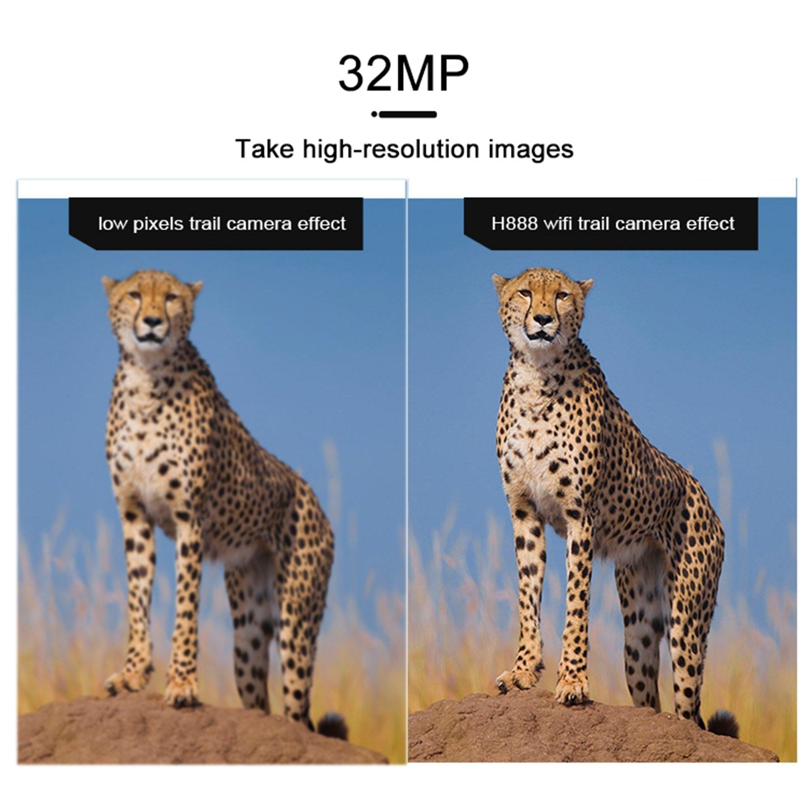 Small Trail Camera 32MP 1080P High-Clear Game Camera with Night Vision 0.2s Motion Activated Video Cam for Outdoors IP66 Waterproof