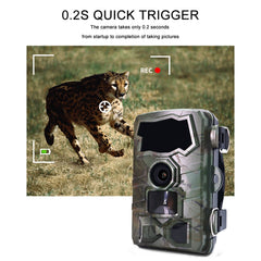 Small Trail Camera 32MP 1080P High-Clear Game Camera with Night Vision 0.2s Motion Activated Video Cam for Outdoors IP66 Waterproof
