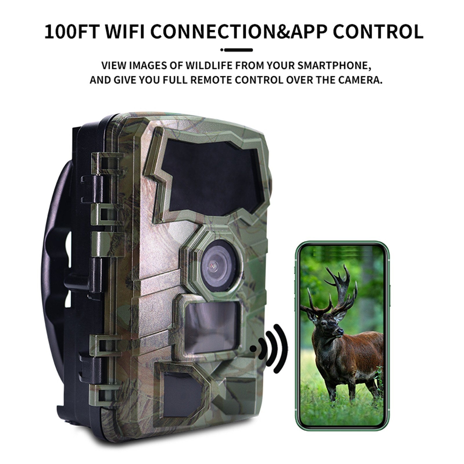 Small Trail Camera 32MP 1080P High-Clear Game Camera with Night Vision 0.2s Motion Activated Video Cam for Outdoors IP66 Waterproof