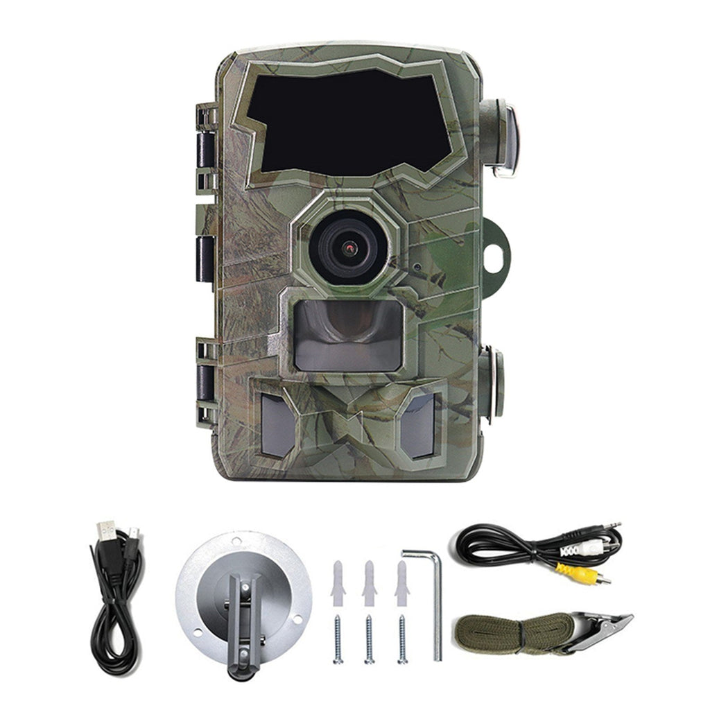 Small Trail Camera 32MP 1080P High-Clear Game Camera with Night Vision 0.2s Motion Activated Video Cam for Outdoors IP66 Waterproof