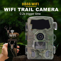Small Trail Camera 32MP 1080P High-Clear Game Camera with Night Vision 0.2s Motion Activated Video Cam for Outdoors IP66 Waterproof
