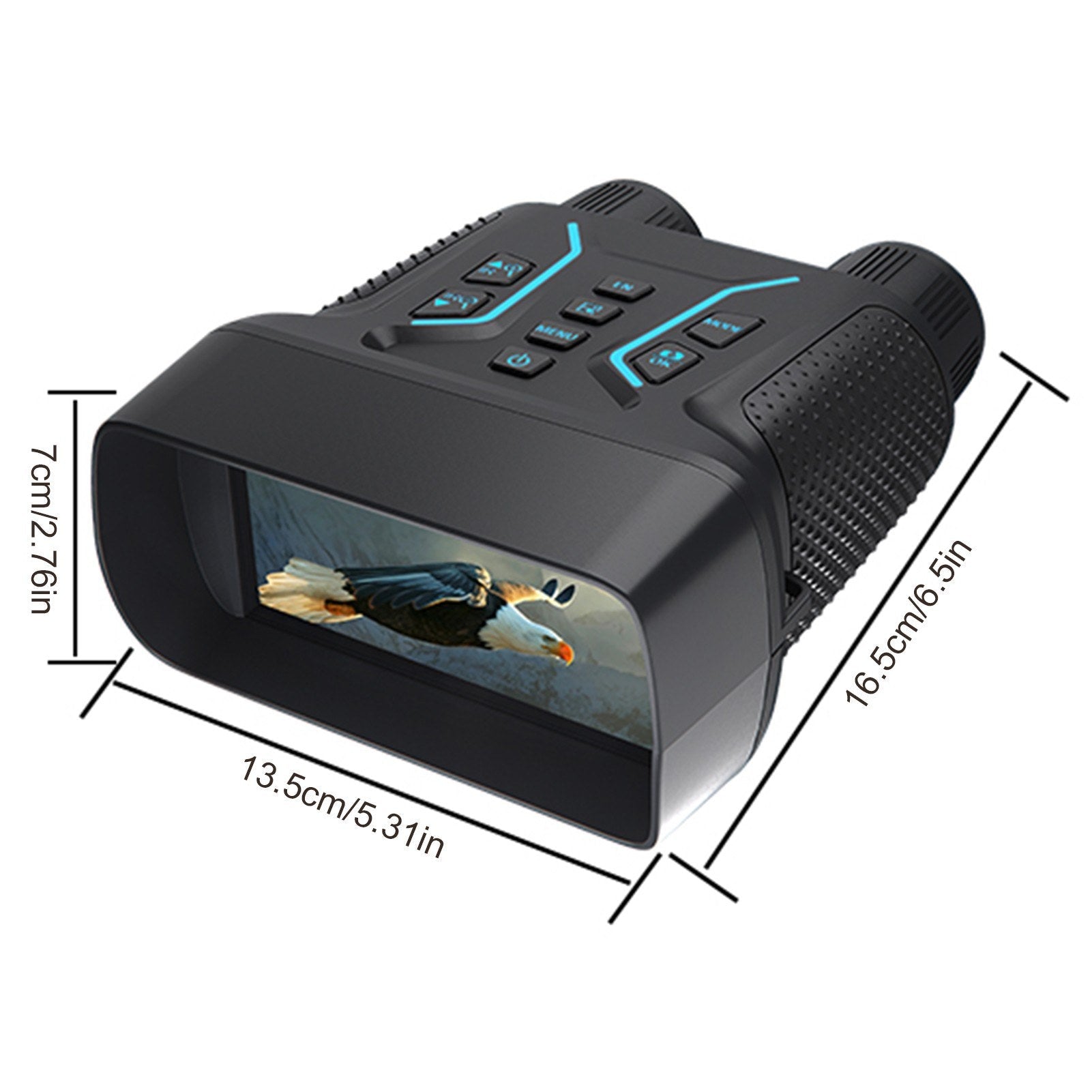 Night Vision Goggles 4K Digital Infrared Binoculars with 8X Zoom 4.5" High-Clear Screen Telescopes for Outdoors Wildlife Observation