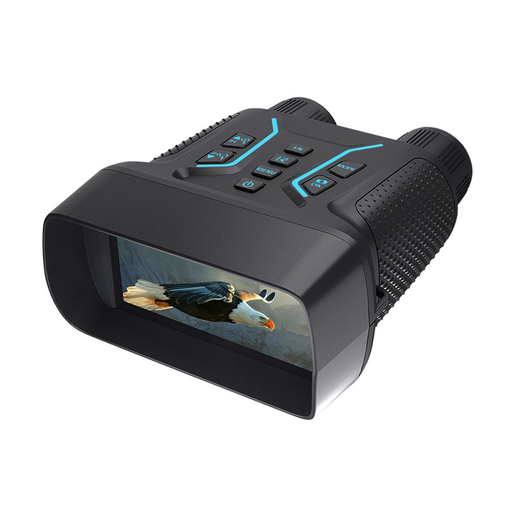 Night Vision Goggles 4K Digital Infrared Binoculars with 8X Zoom 4.5" High-Clear Screen Telescopes for Outdoors Wildlife Observation