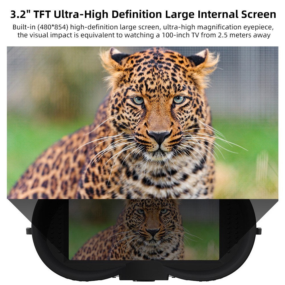 Full-Color Night Vision Binoculars Digital Infrared Telescope with 10X Optical Zoom Large Screen Waterproof Outdoors Telescopes for Hunting