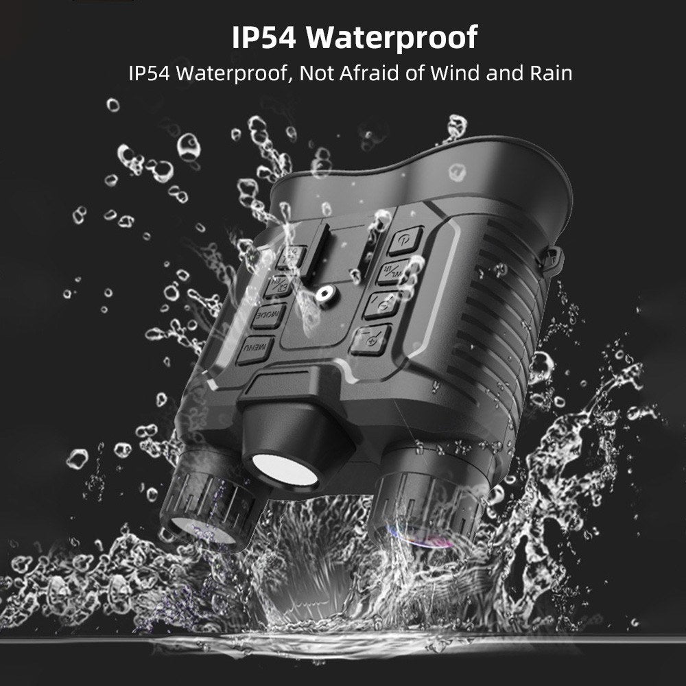 Head-Mounted Night Vision Goggles Full-Color Binoculars with 10X Zoom Large Screen Hands-Free Digital Infrared Telescope for Outdoors