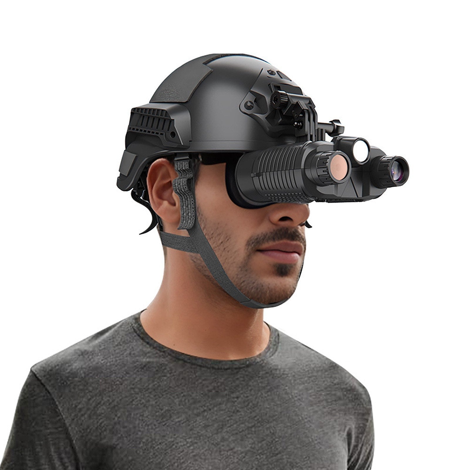 Head-Mounted Night Vision Goggles Full-Color Binoculars with 10X Zoom Large Screen Hands-Free Digital Infrared Telescope for Outdoors
