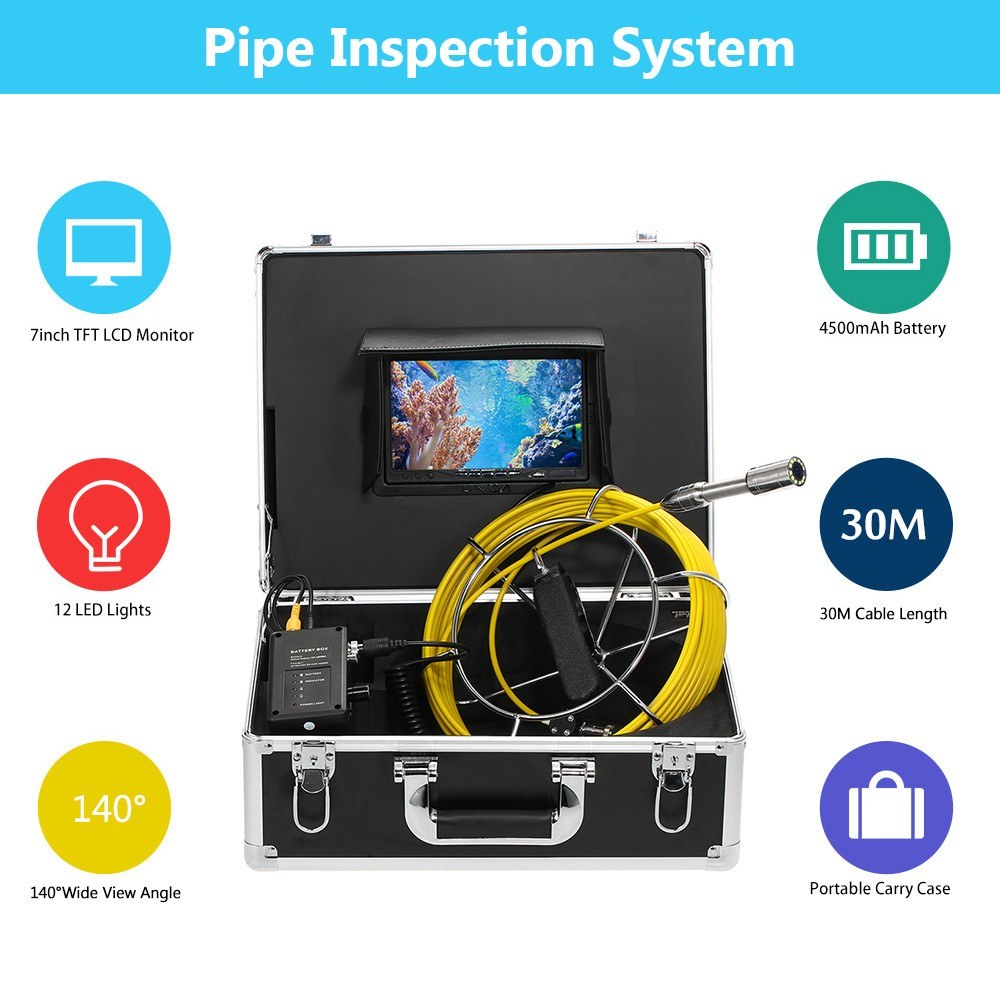 20M/30M Drain Pipe Sewer Inspection Camera