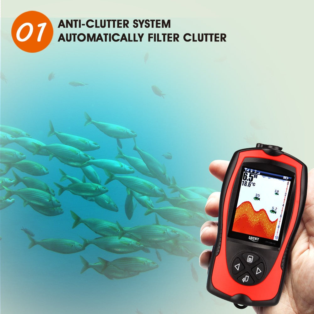 Portable Fish Finder 100M/300FT Depth Fish Alarm Wired Fish Detector