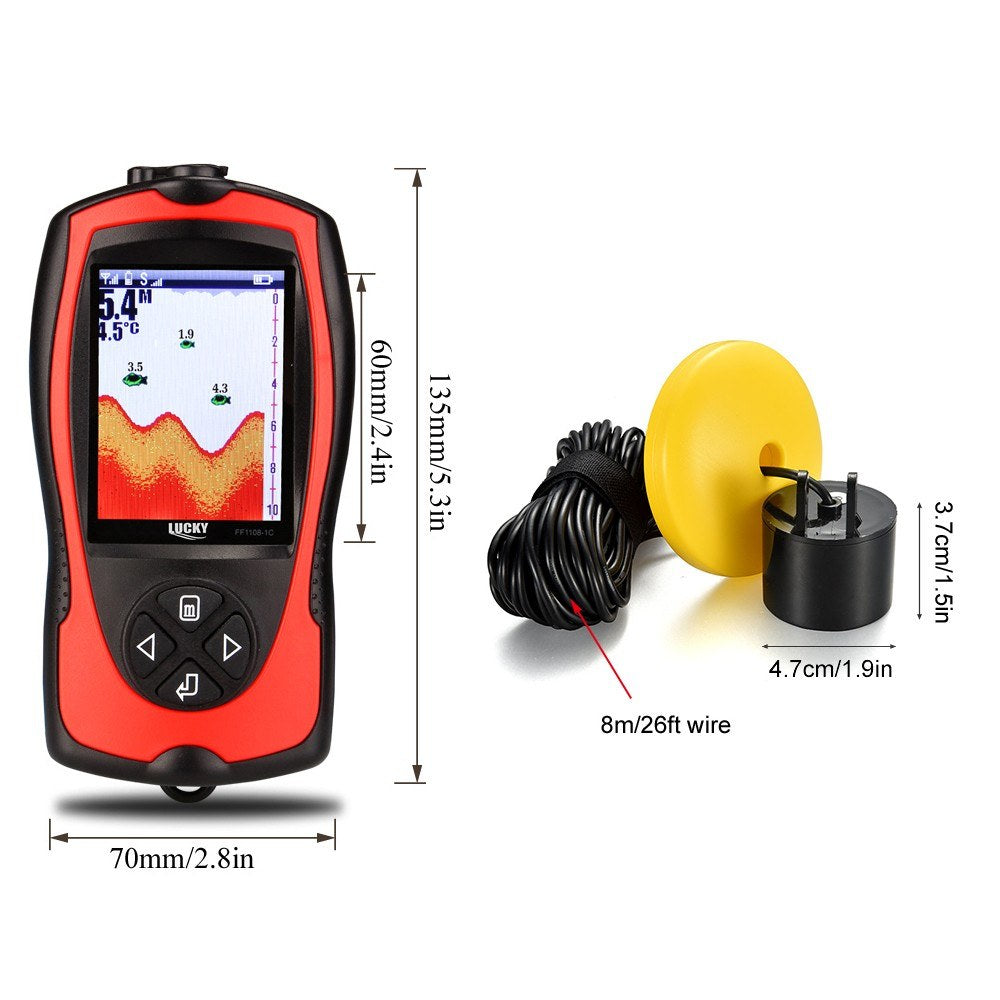 Portable Fish Finder 100M/300FT Depth Fish Alarm Wired Fish Detector
