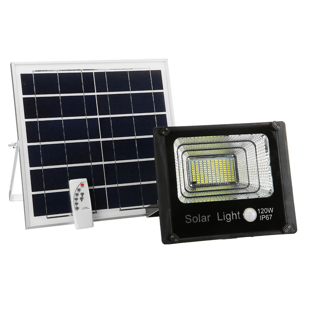 50W 80W 120W Outdoor Solar Power PIR Motion Sensor Garden Floodlight LED Remote Control  Security Light
