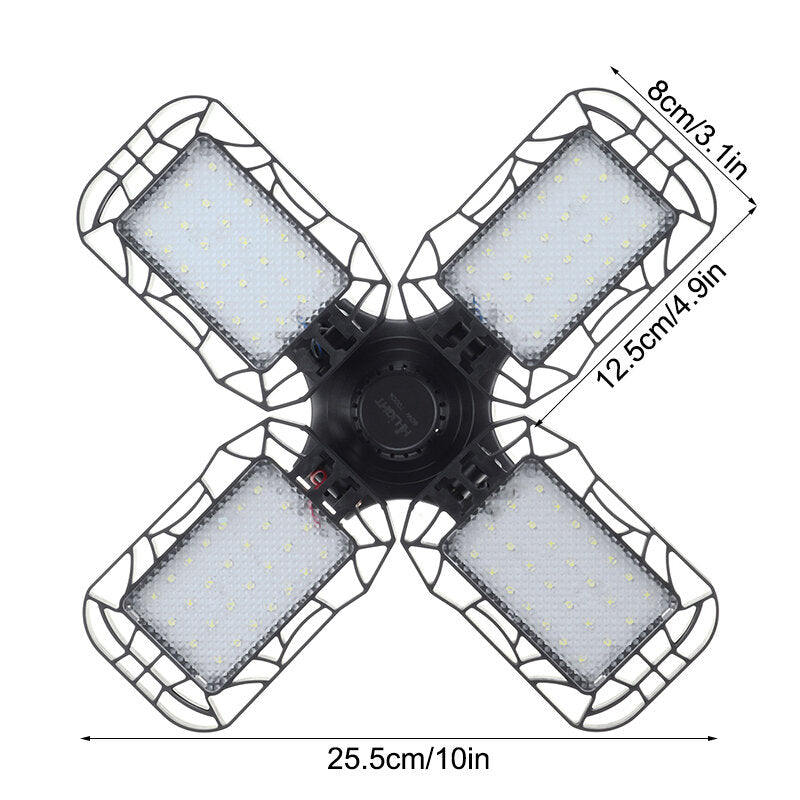100W E27 84LED Deformable Garage Light Basement Warehouse Ceiling Lamp 165-265V