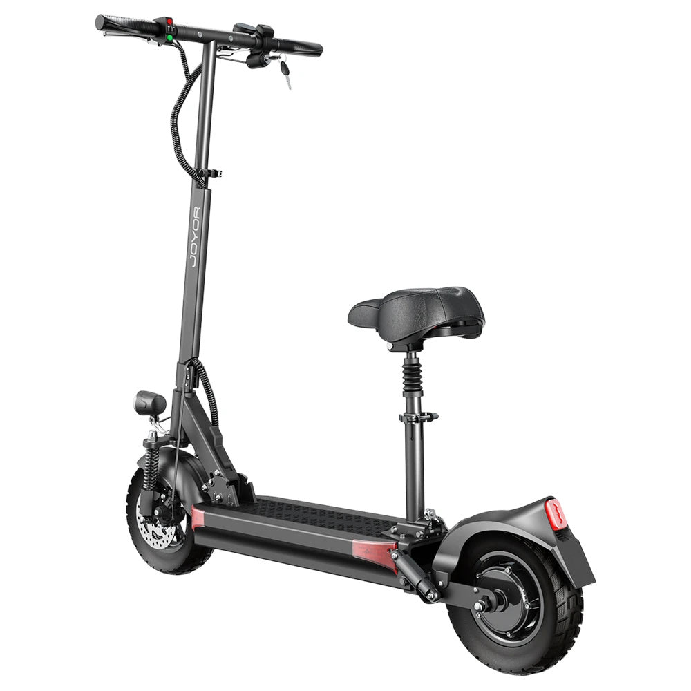 Electric Scooter With Seat 48V 18Ah 500W Recommended Top Speed 25KM/H 10inch Folding Moped Electric Scooter 60KM Mileage Max Load 120Kg