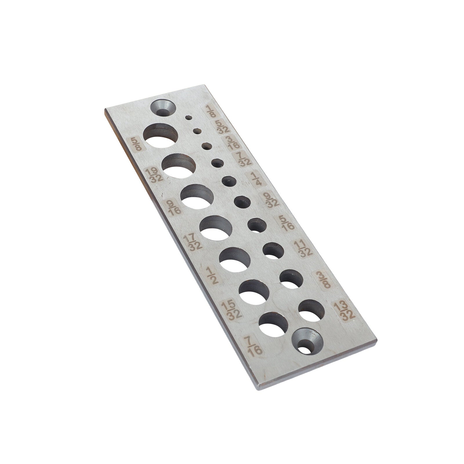 Steel Dowel Plate Maker with 17 Holes for Woodworking - Metric & Imperial Sizes, Perfect for Hardwood & Softwood