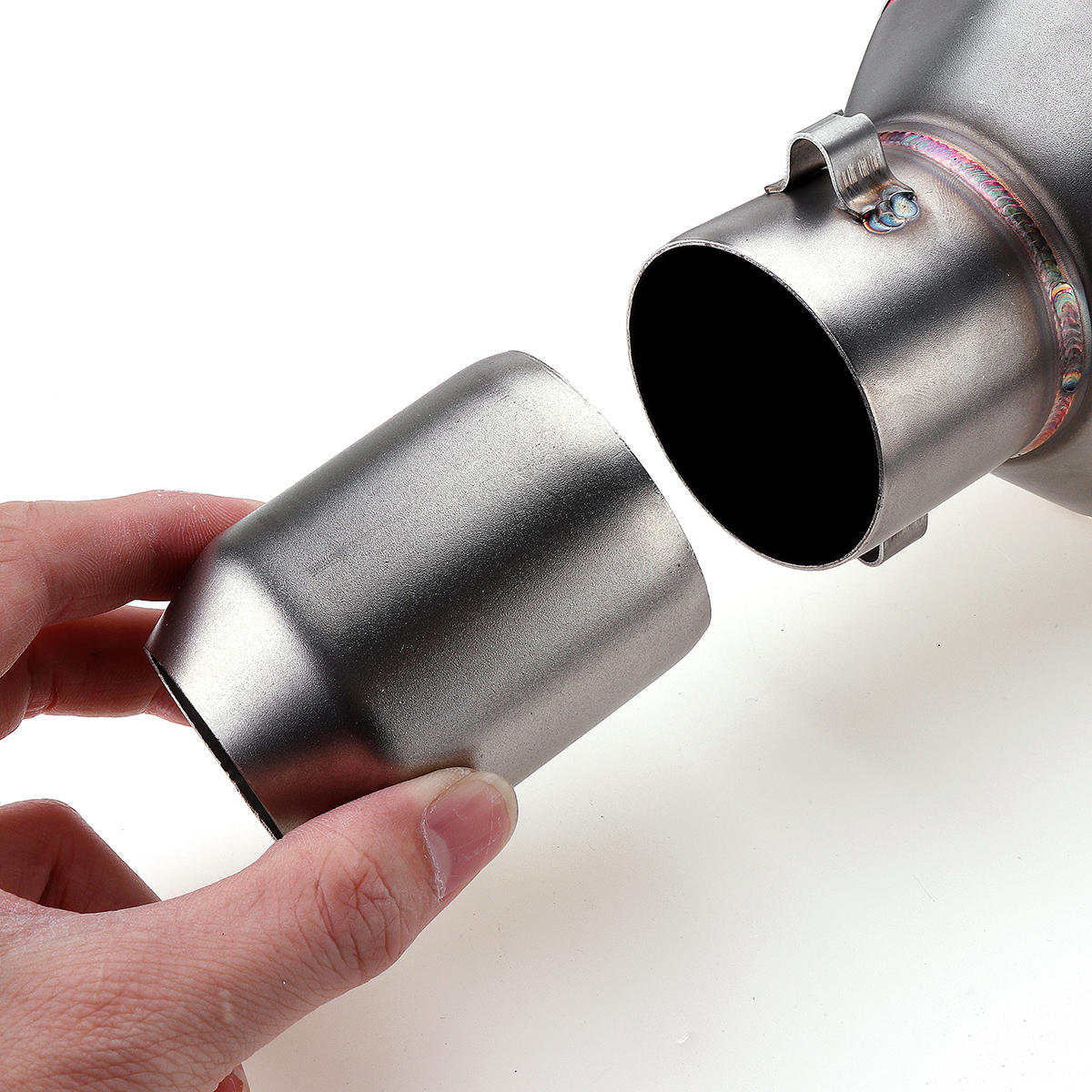 310mm Sliver Universal Motorcycle Dirt Bike ATV Exhaust Muffler Pipe DB Killer 38-51mm