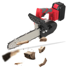 10in Rechargeable Brushless Electric Chain Saw One-Hand Saw Woodworking Wood Cutter