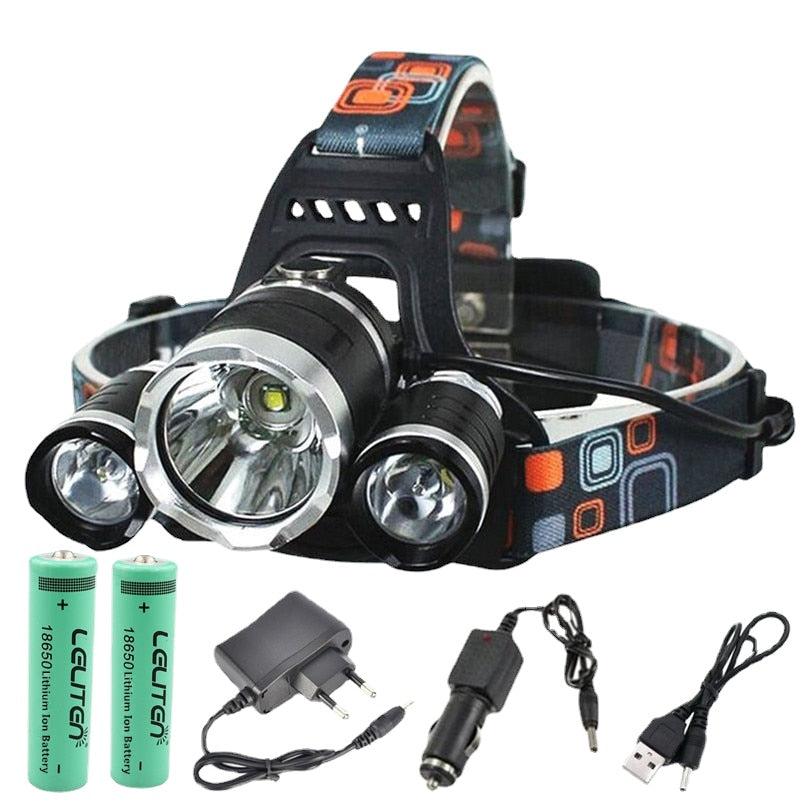 Rechargeable zoom led headlamp Fishing headlight Torch Hunting head lamp Camping Headlamp Flashlight head light