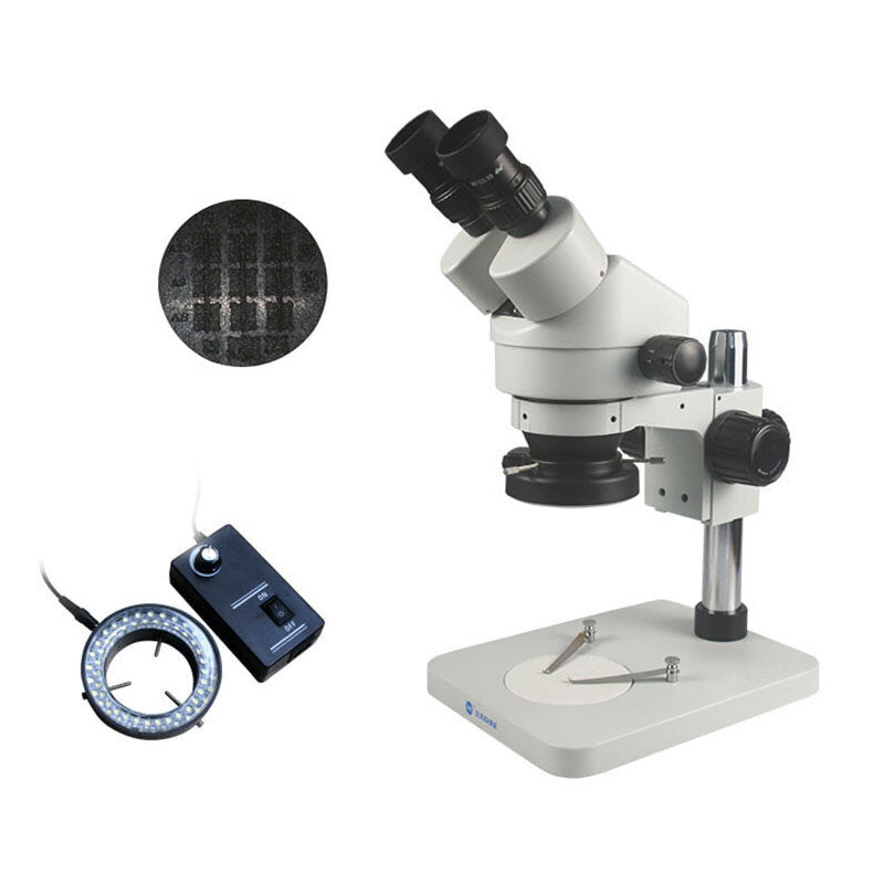 7-45x Binocular Microscope Continuous Zoom Microscope 90x Eyepiece 20/40 Binocular for Motherboard Repair
