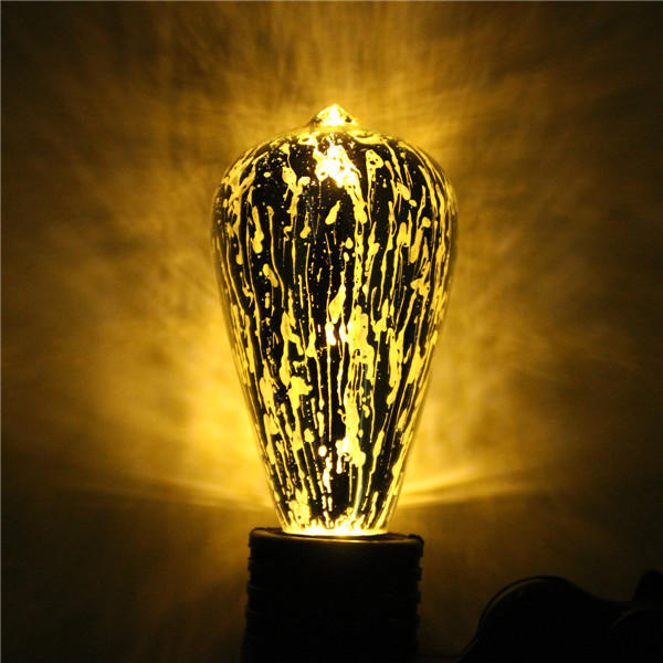 5W Storm Silvering Vintage Antique Filament LED Bulb Light Lamp 85-265V