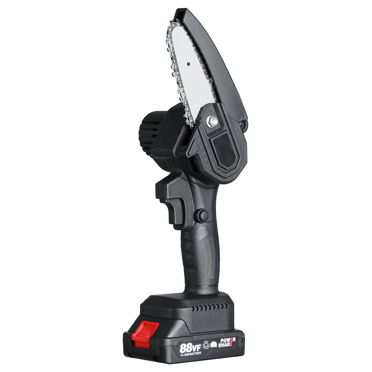 21V Cordless Electric Chainsaw Chain Saw Handheld Garden Wood Cutting Tool with Battery