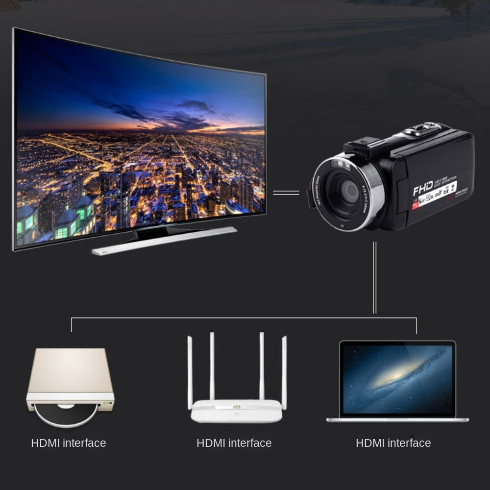 4K Ultra HD Camcorder with 48MP, 18x Zoom, Night Vision, Remote Control, and HDMI Output - Perfect for Videos & Photos