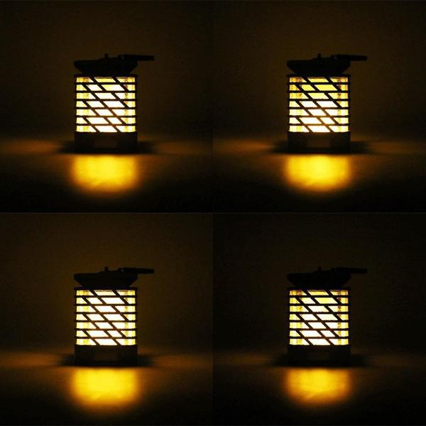 Solar Powered 75 LED Flame Effect Hanging Lantern Light Outdoor Waterproof Garden Lawn Tree Decor