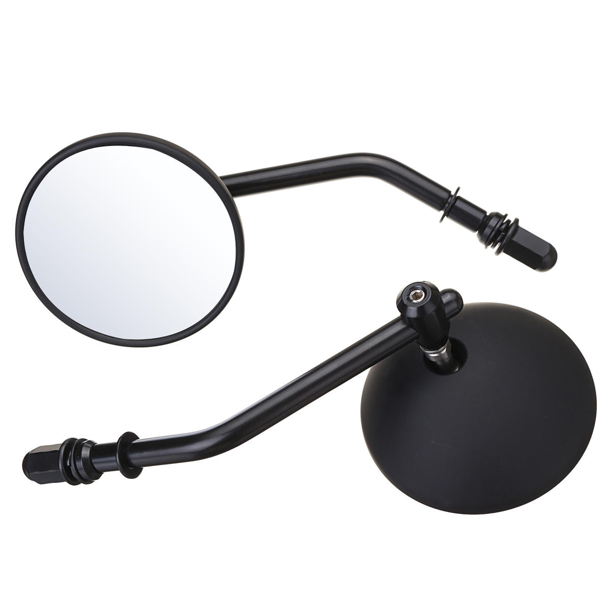 Diameter 85mm Retro Round Rearview Motorcycle Mirrors Long/Short Handle